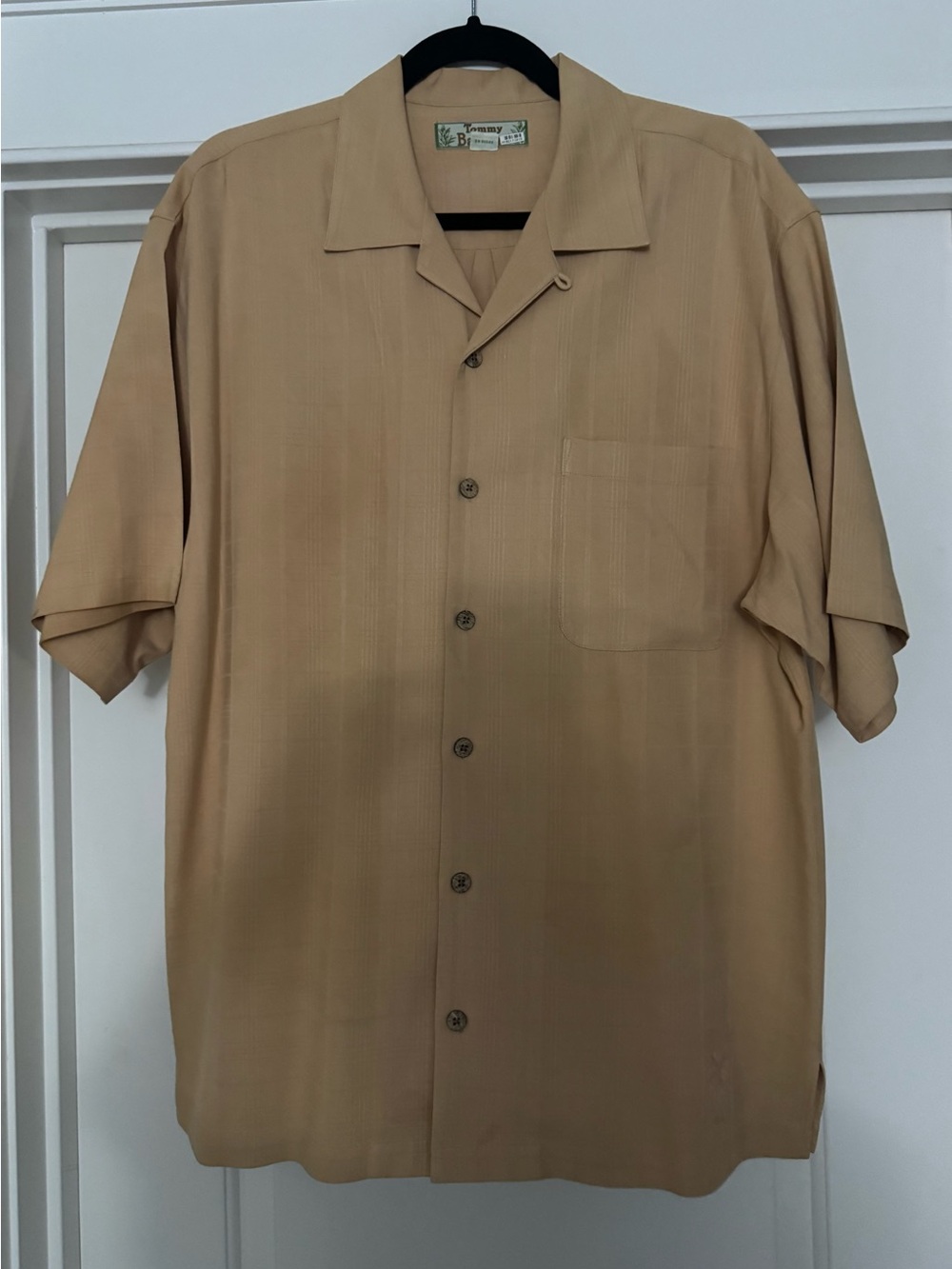 Tommy Bahama Men's Short-Sleeve Button-Down Shirt in Tan